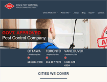 Tablet Screenshot of essenpestcontrol.com